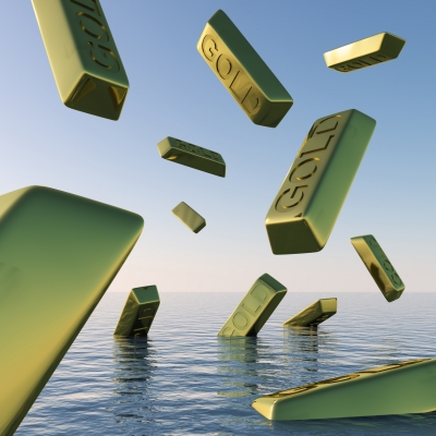 "Gold Bar Sinking Showing Depression" by Stuart Miles