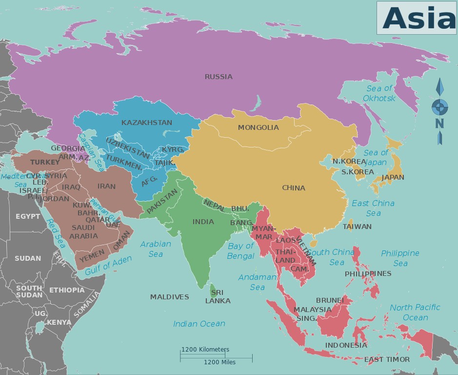 Russia-China-map