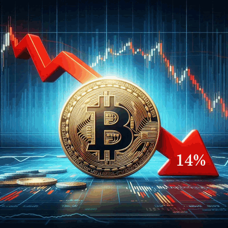 BTC 14 percent Crash